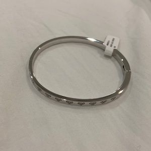 Authentic APM Monaco Morse Code Heart Bangle size Small